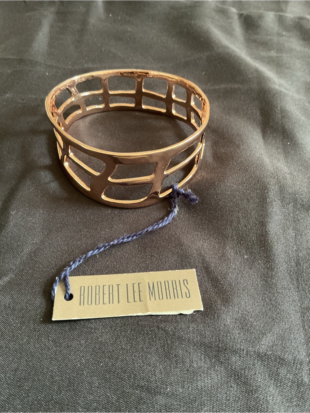 Robert Lee Morris Rose Gold Openwork Sculptural Cuff Bracelet